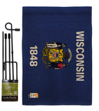 Wisconsin - States Americana Vertical Impressions Decorative Flags HG140550 Made In USA