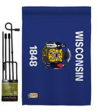 Wisconsin - States Americana Vertical Impressions Decorative Flags HG140550 Made In USA