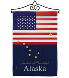 US Alaska - States Americana Vertical Impressions Decorative Flags HG140553 Made In USA