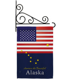 US Alaska - States Americana Vertical Impressions Decorative Flags HG140553 Made In USA