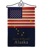 US Alaska - States Americana Vertical Impressions Decorative Flags HG140553 Made In USA