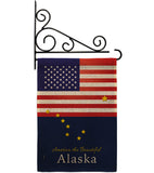 US Alaska - States Americana Vertical Impressions Decorative Flags HG140553 Made In USA