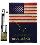 US Alaska - States Americana Vertical Impressions Decorative Flags HG140553 Made In USA