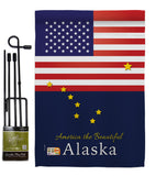 US Alaska - States Americana Vertical Impressions Decorative Flags HG140553 Made In USA