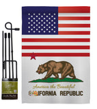 US California - States Americana Vertical Impressions Decorative Flags HG140556 Made In USA