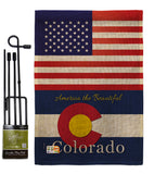 US Colorado - States Americana Vertical Impressions Decorative Flags HG140557 Made In USA
