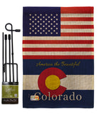 US Colorado - States Americana Vertical Impressions Decorative Flags HG140557 Made In USA