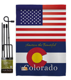 US Colorado - States Americana Vertical Impressions Decorative Flags HG140557 Made In USA