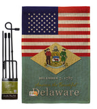 US Delaware - States Americana Vertical Impressions Decorative Flags HG140559 Made In USA