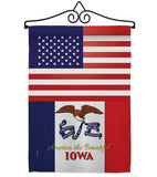 US Iowa - States Americana Vertical Impressions Decorative Flags HG140567 Made In USA