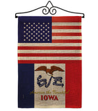 US Iowa - States Americana Vertical Impressions Decorative Flags HG140567 Made In USA