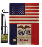 US Iowa - States Americana Vertical Impressions Decorative Flags HG140567 Made In USA