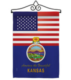 US Kansas - States Americana Vertical Impressions Decorative Flags HG140568 Made In USA