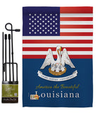 US Louisiana - States Americana Vertical Impressions Decorative Flags HG140570 Made In USA