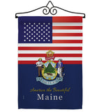 US Maine - States Americana Vertical Impressions Decorative Flags HG140571 Made In USA