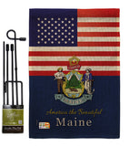 US Maine - States Americana Vertical Impressions Decorative Flags HG140571 Made In USA