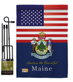 US Maine - States Americana Vertical Impressions Decorative Flags HG140571 Made In USA