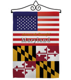 US Maryland - States Americana Vertical Impressions Decorative Flags HG140572 Made In USA