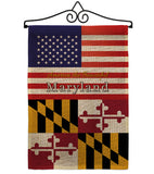 US Maryland - States Americana Vertical Impressions Decorative Flags HG140572 Made In USA