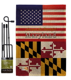 US Maryland - States Americana Vertical Impressions Decorative Flags HG140572 Made In USA