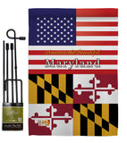 US Maryland - States Americana Vertical Impressions Decorative Flags HG140572 Made In USA