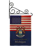 US Michigan - States Americana Vertical Impressions Decorative Flags HG140574 Made In USA