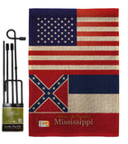 US Mississippi - States Americana Vertical Impressions Decorative Flags HG140576 Made In USA