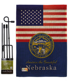 US Nebraska - States Americana Vertical Impressions Decorative Flags HG140579 Made In USA