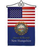 US New Hampshire - States Americana Vertical Impressions Decorative Flags HG140581 Made In USA