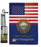 US New Hampshire - States Americana Vertical Impressions Decorative Flags HG140581 Made In USA