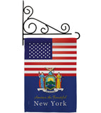 US New York - States Americana Vertical Impressions Decorative Flags HG140584 Made In USA