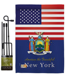 US New York - States Americana Vertical Impressions Decorative Flags HG140584 Made In USA