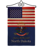 US North Dakota - States Americana Vertical Impressions Decorative Flags HG140586 Made In USA