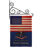 US North Dakota - States Americana Vertical Impressions Decorative Flags HG140586 Made In USA