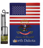 US North Dakota - States Americana Vertical Impressions Decorative Flags HG140586 Made In USA