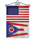 US Ohio - States Americana Vertical Impressions Decorative Flags HG140587 Made In USA