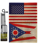 US Ohio - States Americana Vertical Impressions Decorative Flags HG140587 Made In USA