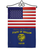 US Oregon - States Americana Vertical Impressions Decorative Flags HG140589 Made In USA