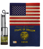 US Oregon - States Americana Vertical Impressions Decorative Flags HG140589 Made In USA