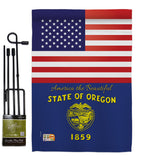 US Oregon - States Americana Vertical Impressions Decorative Flags HG140589 Made In USA