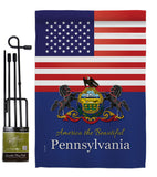 US Pennsylvania - States Americana Vertical Impressions Decorative Flags HG140590 Made In USA