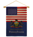 US Pennsylvania - States Americana Vertical Impressions Decorative Flags HG140590 Made In USA