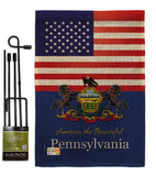 US Pennsylvania - States Americana Vertical Impressions Decorative Flags HG140590 Made In USA