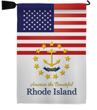 US Rhode Island - States Americana Vertical Impressions Decorative Flags HG140591 Made In USA