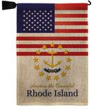 US Rhode Island - States Americana Vertical Impressions Decorative Flags HG140591 Made In USA