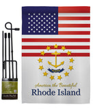 US Rhode Island - States Americana Vertical Impressions Decorative Flags HG140591 Made In USA