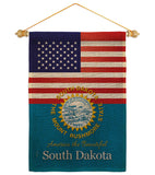 US South Dakota - States Americana Vertical Impressions Decorative Flags HG140593 Made In USA