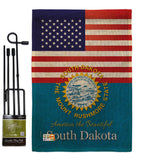 US South Dakota - States Americana Vertical Impressions Decorative Flags HG140593 Made In USA