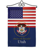 US Utah - States Americana Vertical Impressions Decorative Flags HG140596 Made In USA