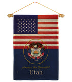 US Utah - States Americana Vertical Impressions Decorative Flags HG140596 Made In USA